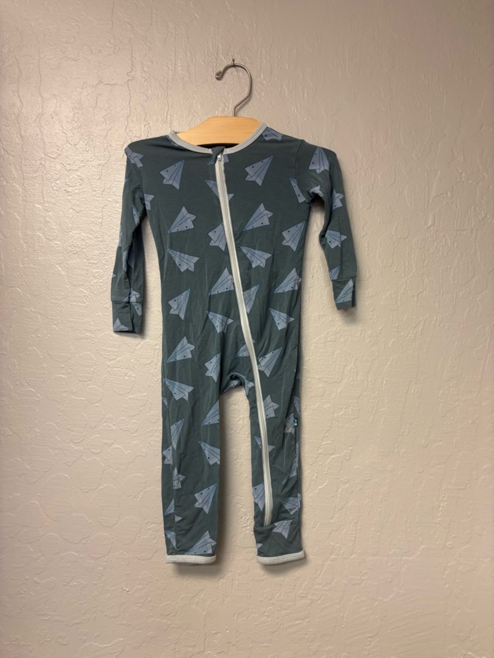$15 ADD ON Kickee Pants blue bamboo pajama
